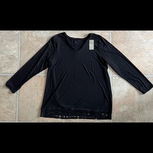 New by Chico’s black long sleeve size 3